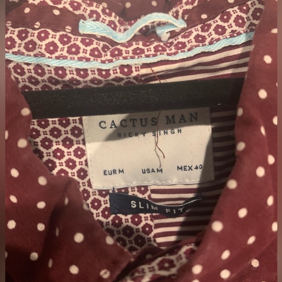 CACTUS MAN MEDIUM BUTTN DOWN SHORT SLEEVE SHIRT (100% Cotton) - Picture 3 of 4